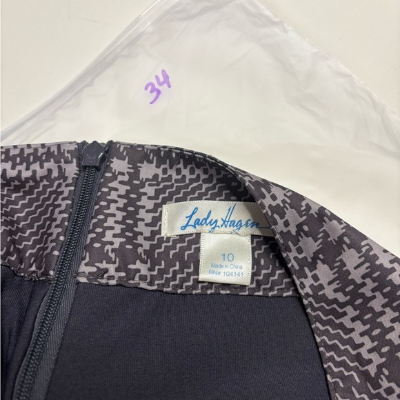 Lady Hagan Skort Skirt W Shorts Womens Size 10 Golf Tennis Active Gray Black - Picture 8 of 8